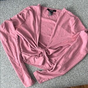 Forever 21 Pink Twist Front Top